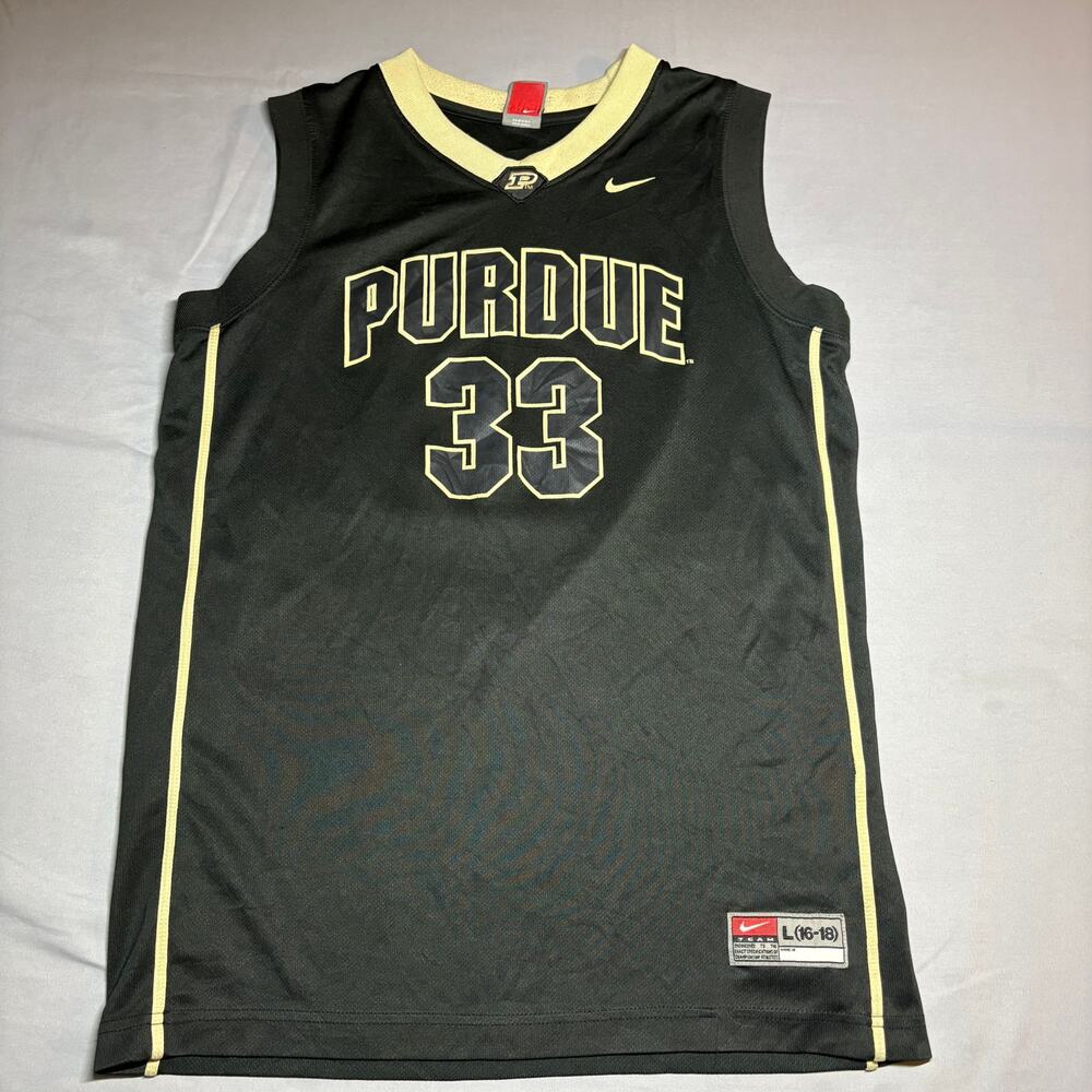 Youth nike black purdue boilmakers #33 basketball jersey